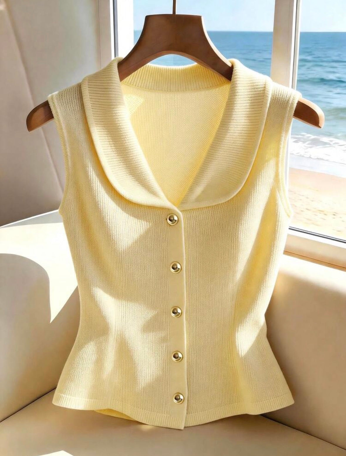 Top sans manches - Jaune
