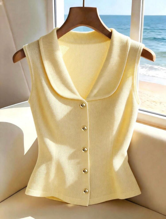 Top sans manches - Jaune