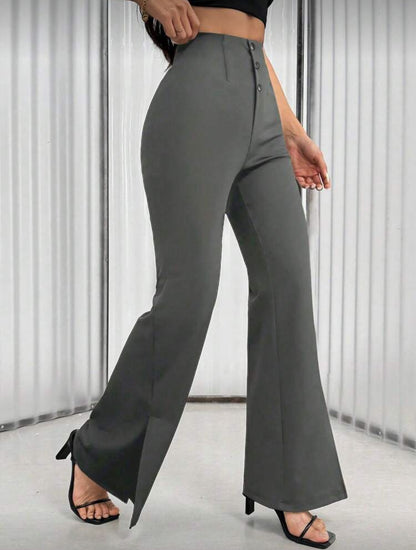 Pantalon élégant à jambe évasée