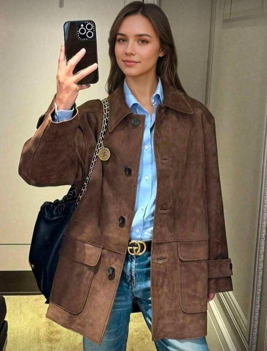 Blazer vintage en daim