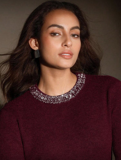 Pull en laine mélangée