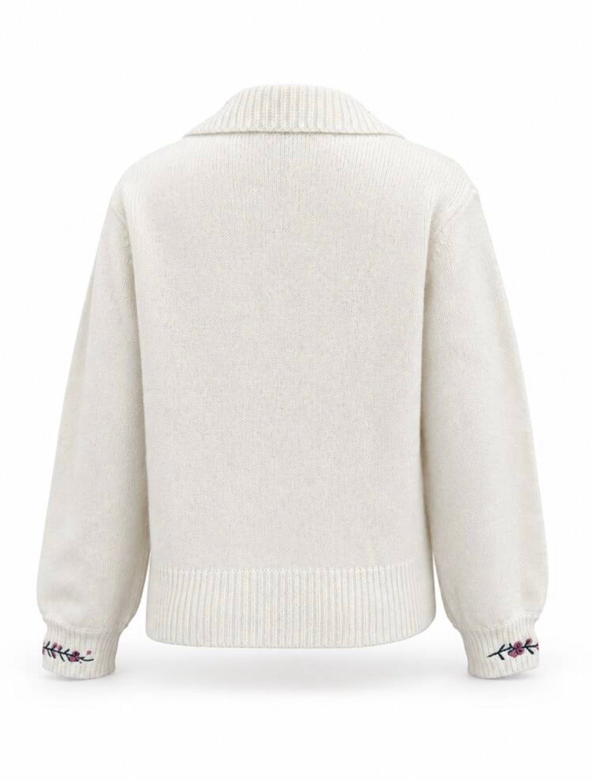 Cardigan - Col brodé,