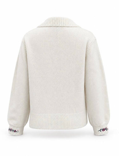 Cardigan - Col brodé,