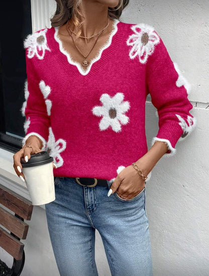 Maglione fiore (Fuchsia)