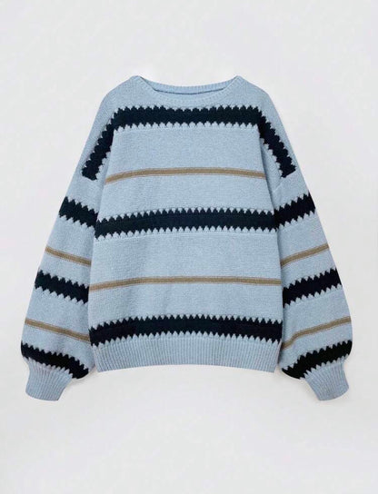 Pull ample - Manches longue Bleu-ciel