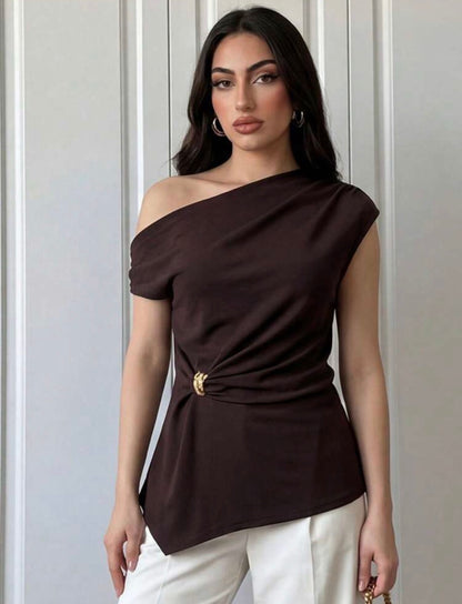 Blouse élégante (Brown)