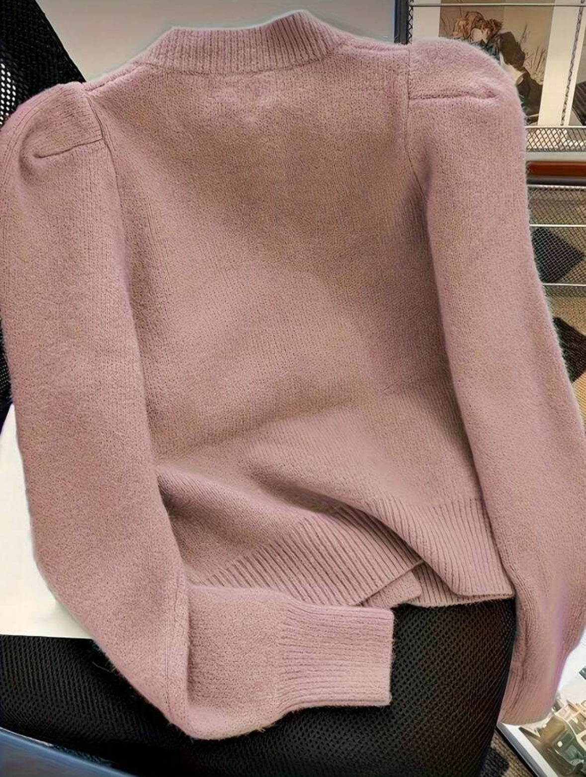 Cardigan tricoté (Vieux Rose)