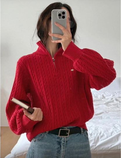 Pull décontracté - Rouge