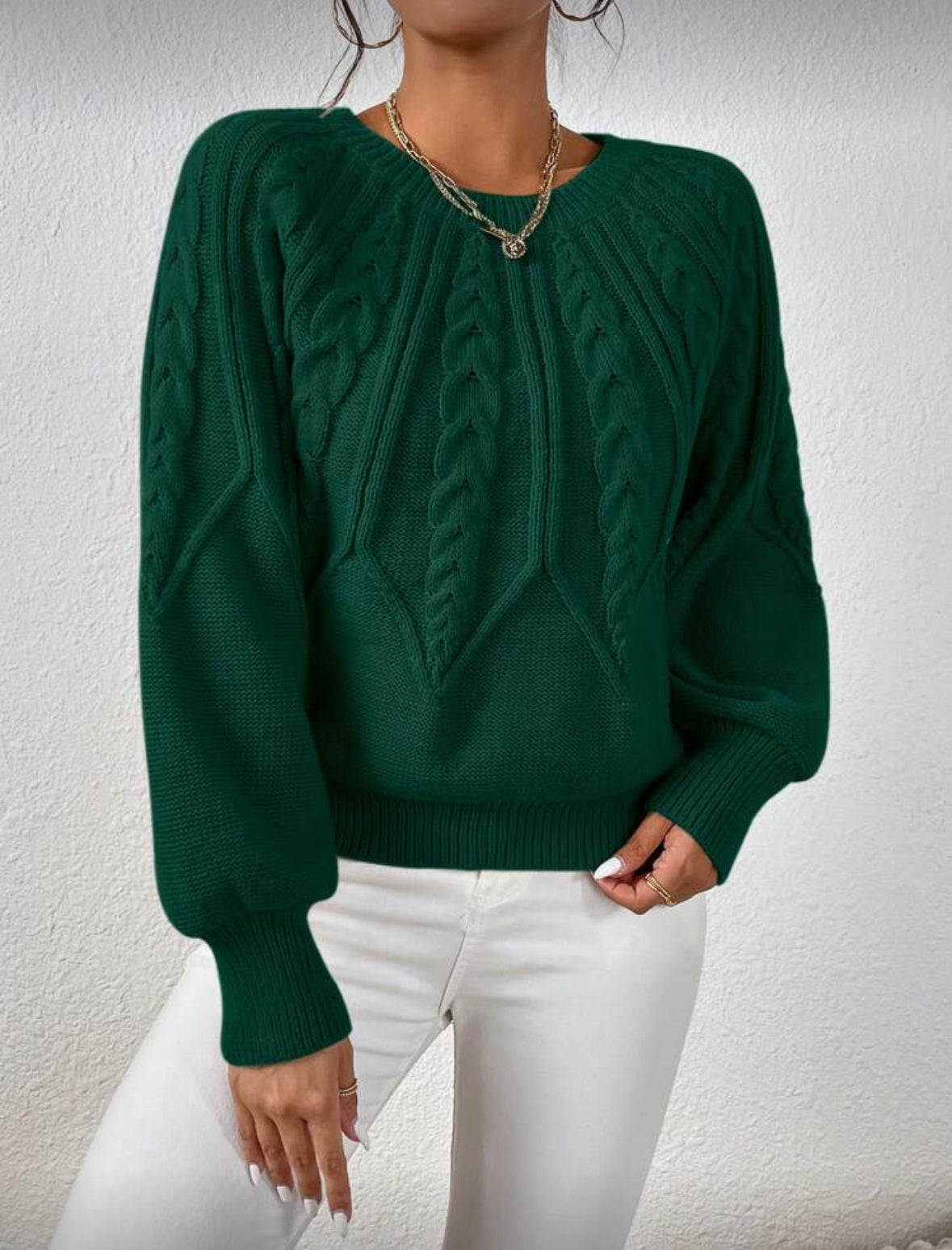 Pull à manches lanterne en tricot