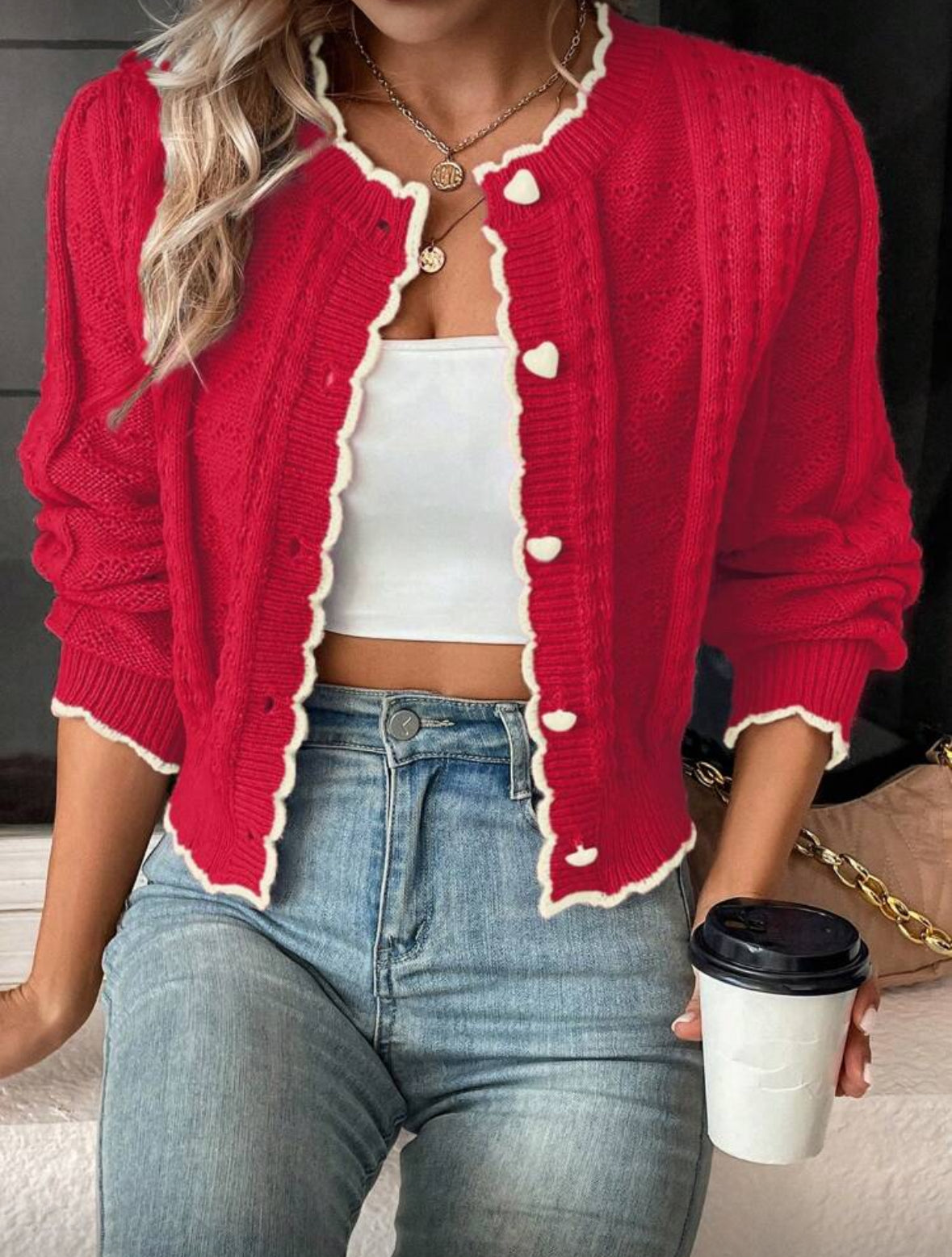 Franclin Cardigan décontracté red