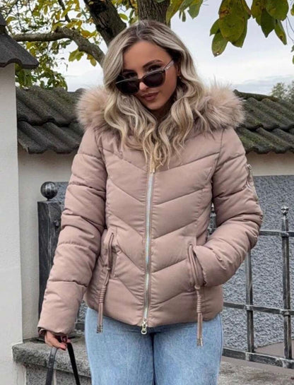 Manteau matelassé - Capuche en fourrure