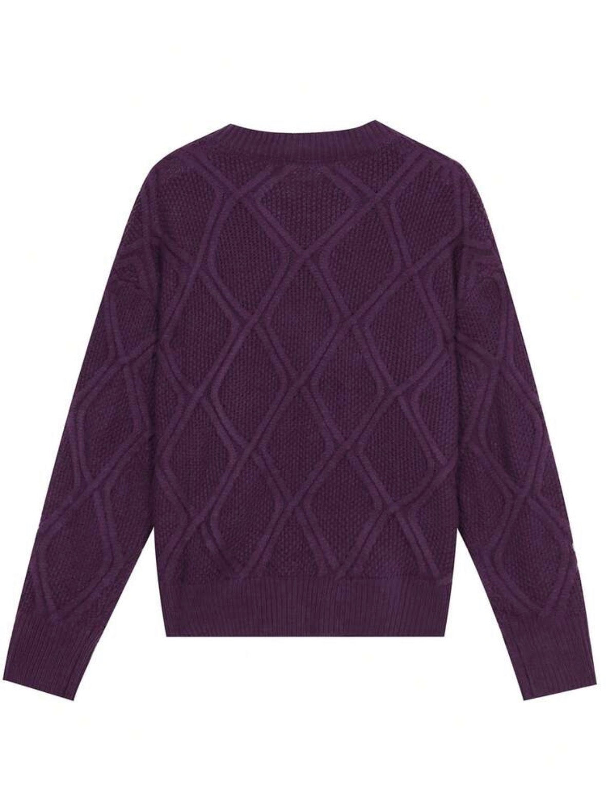 Top tricoté - Violet