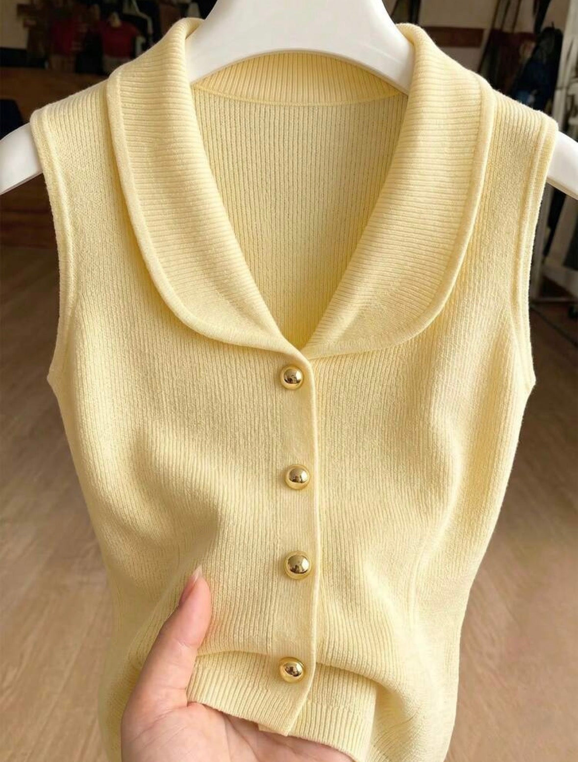 Top sans manches - Jaune