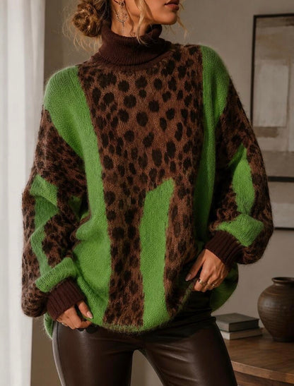 Pull - Green léopard