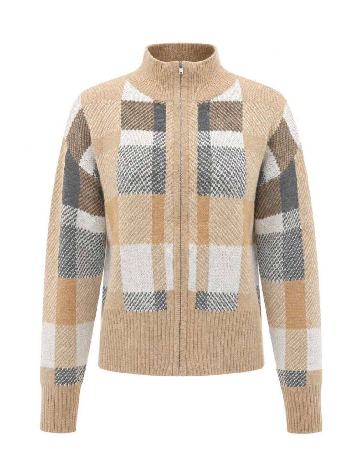 Cardigan - à carreaux