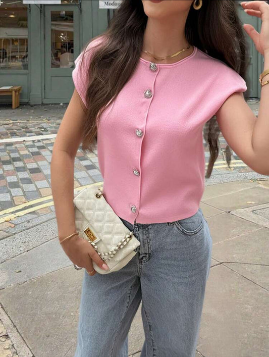 Débardeur minimaliste rose