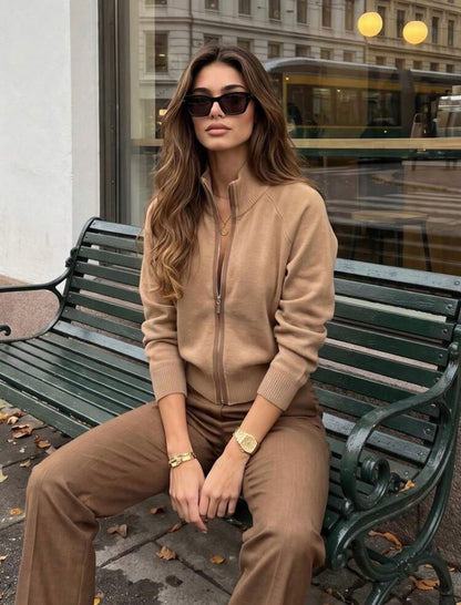 Cardigan en tricot - zippé