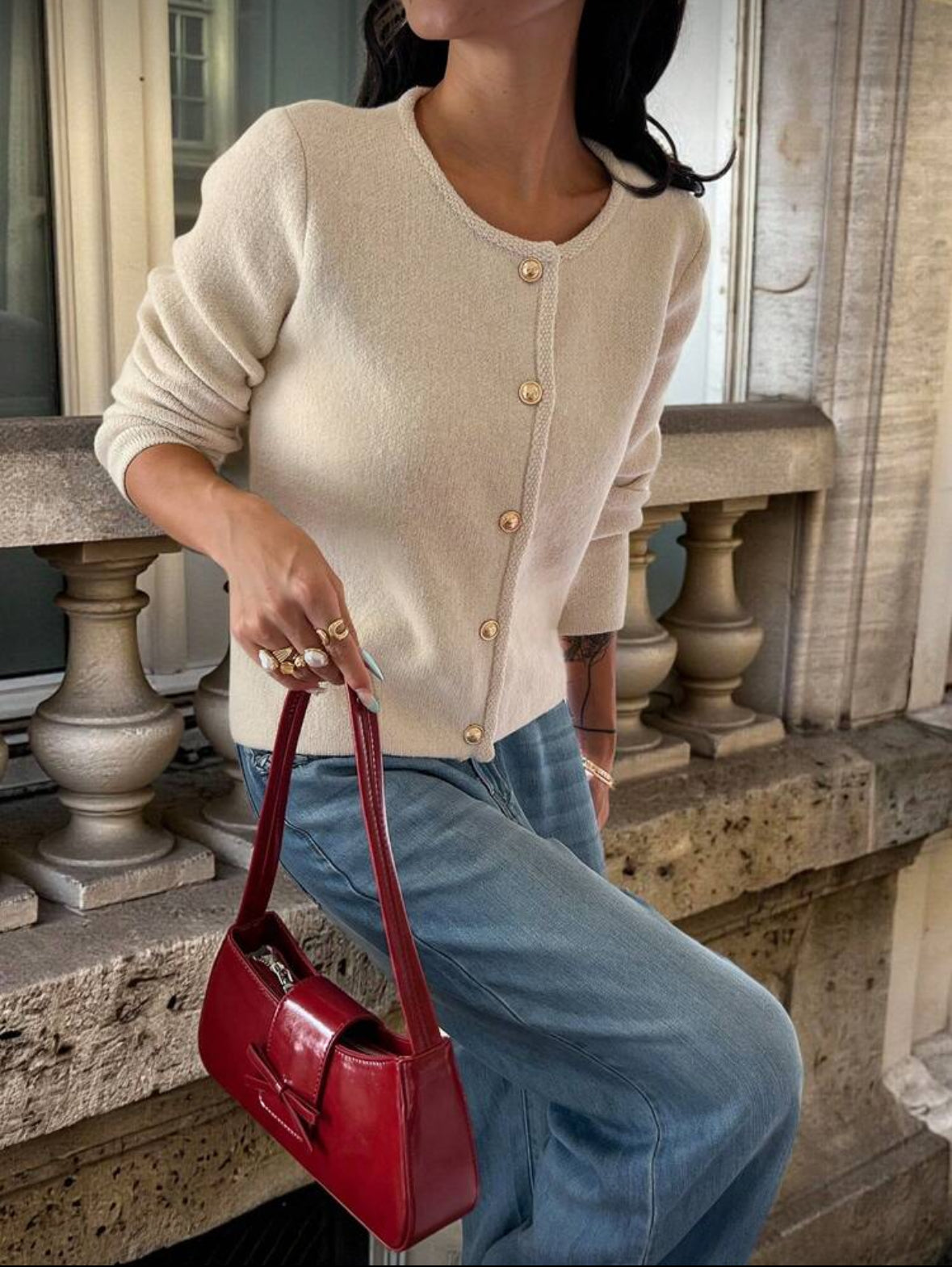 Cardigan tricoté simple