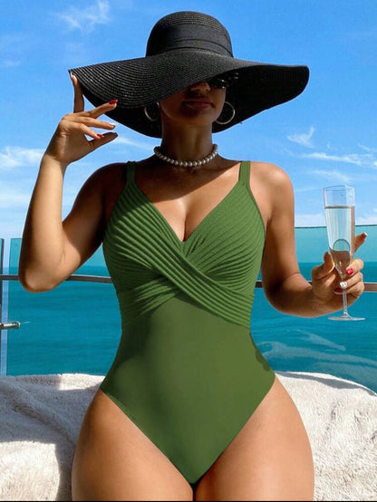 Criss-cross front (Army green)