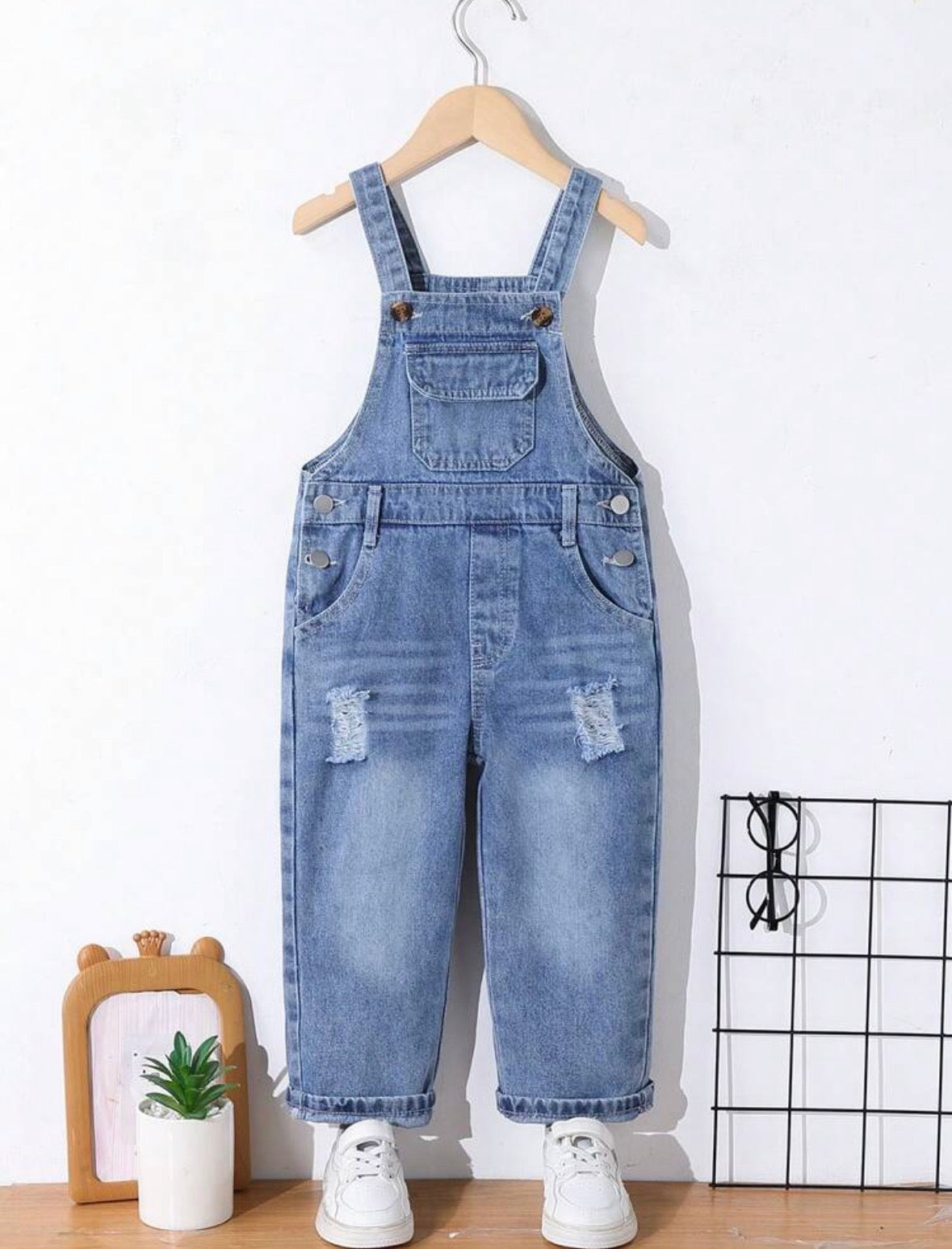 Pantalon salopette en jean