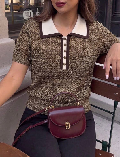 Top tricoté vintage
