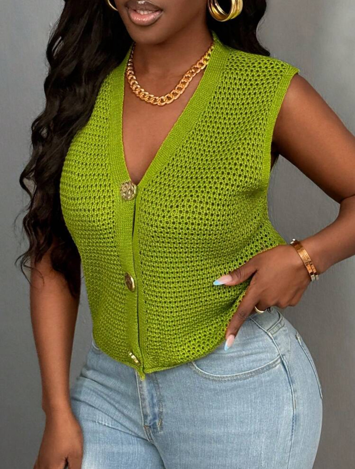 Gilet green metal