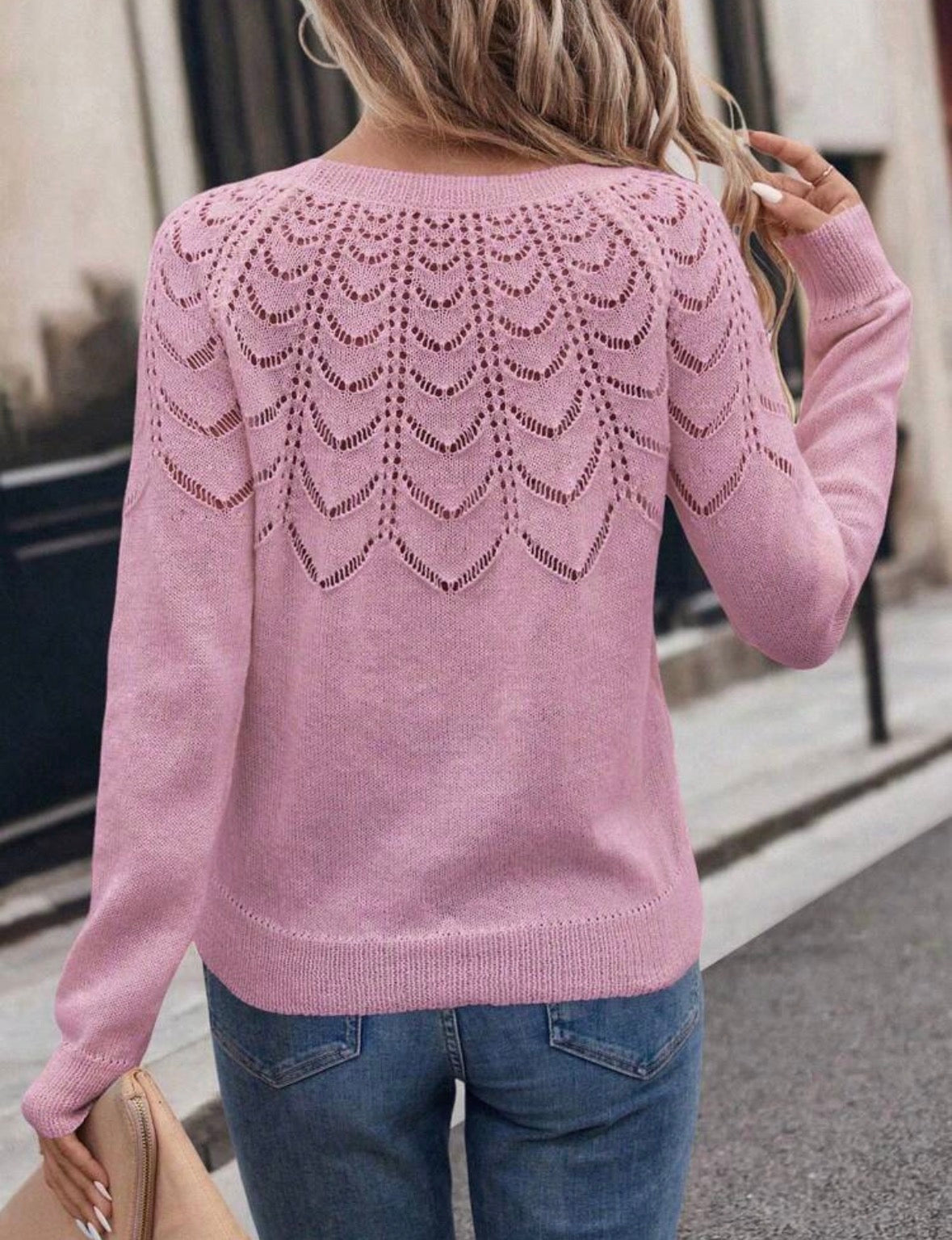 Tricot - Rose bonbon