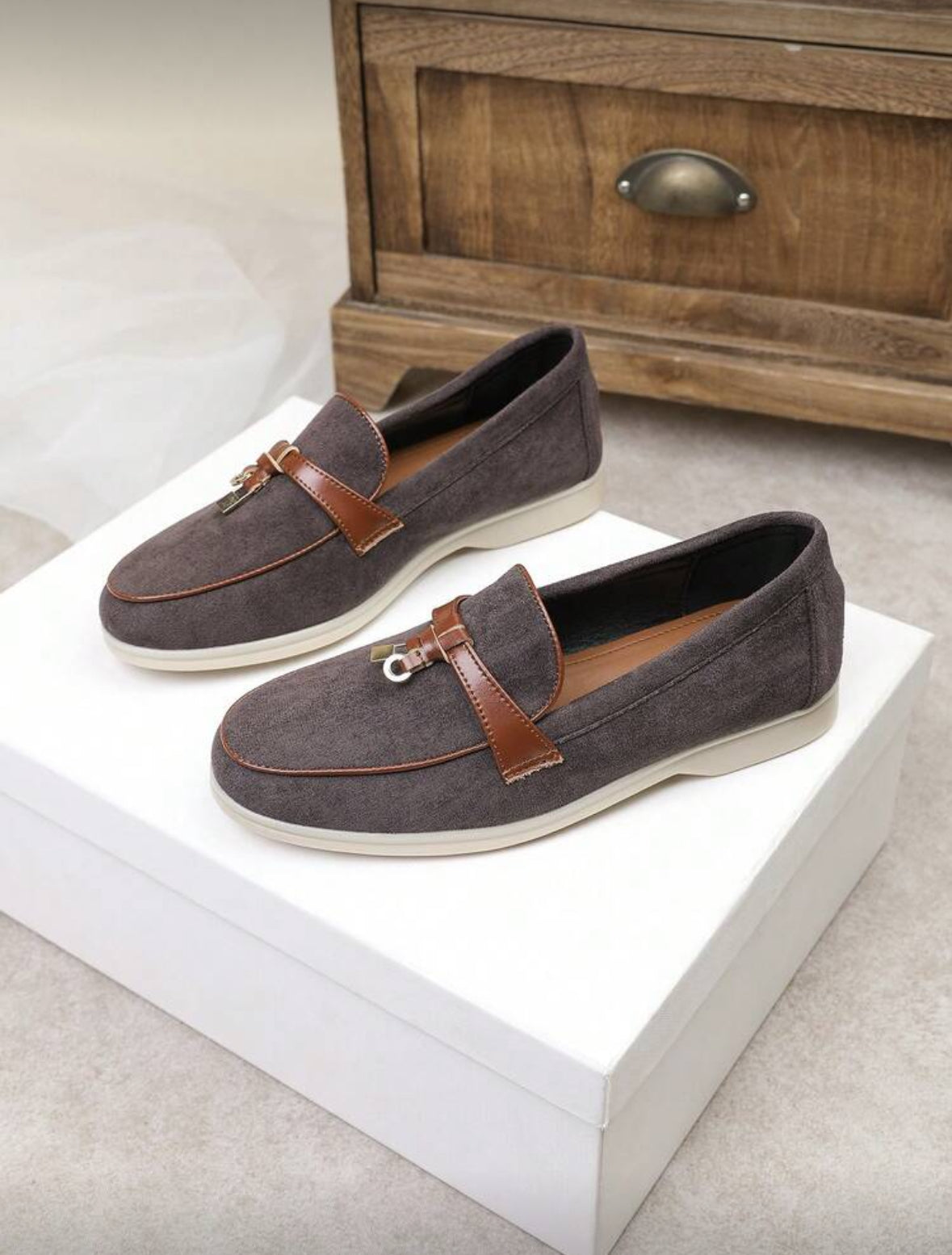 Loafer vert (Marron fonçé)