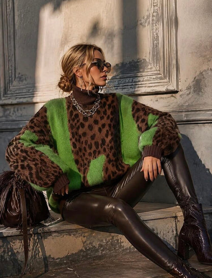 Pull - Green léopard