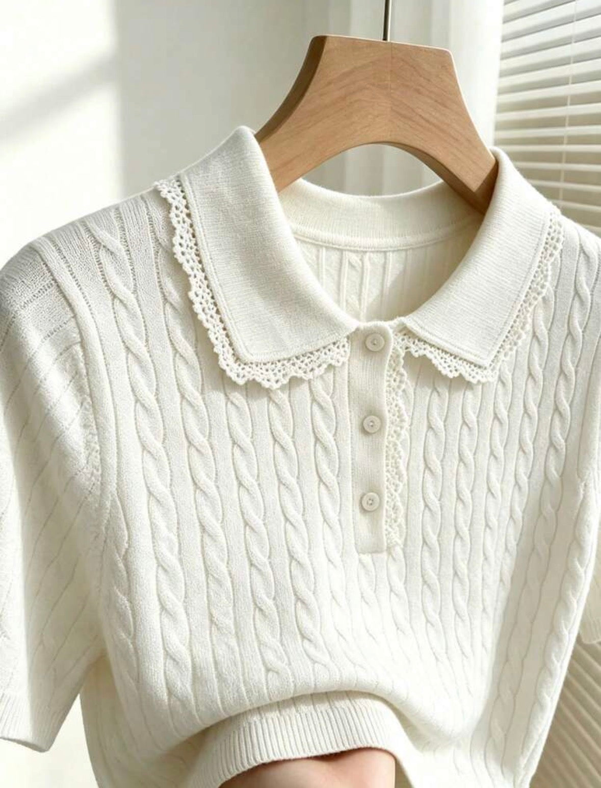 Pull tricoté — Capri (Blanc)