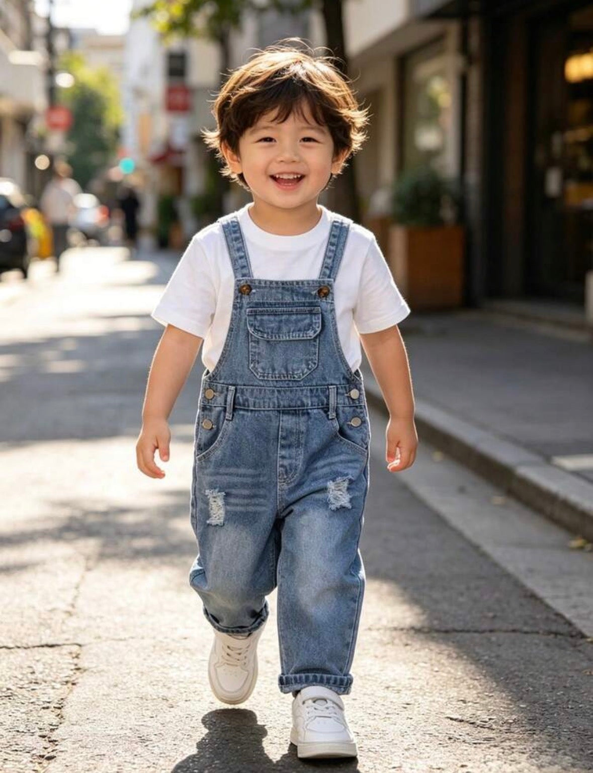 Pantalon salopette en jean