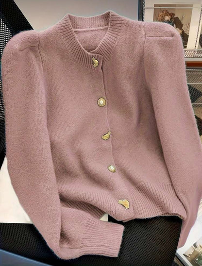 Cardigan tricoté (Vieux Rose)