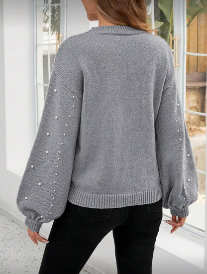 Pull manches lanternes et perles