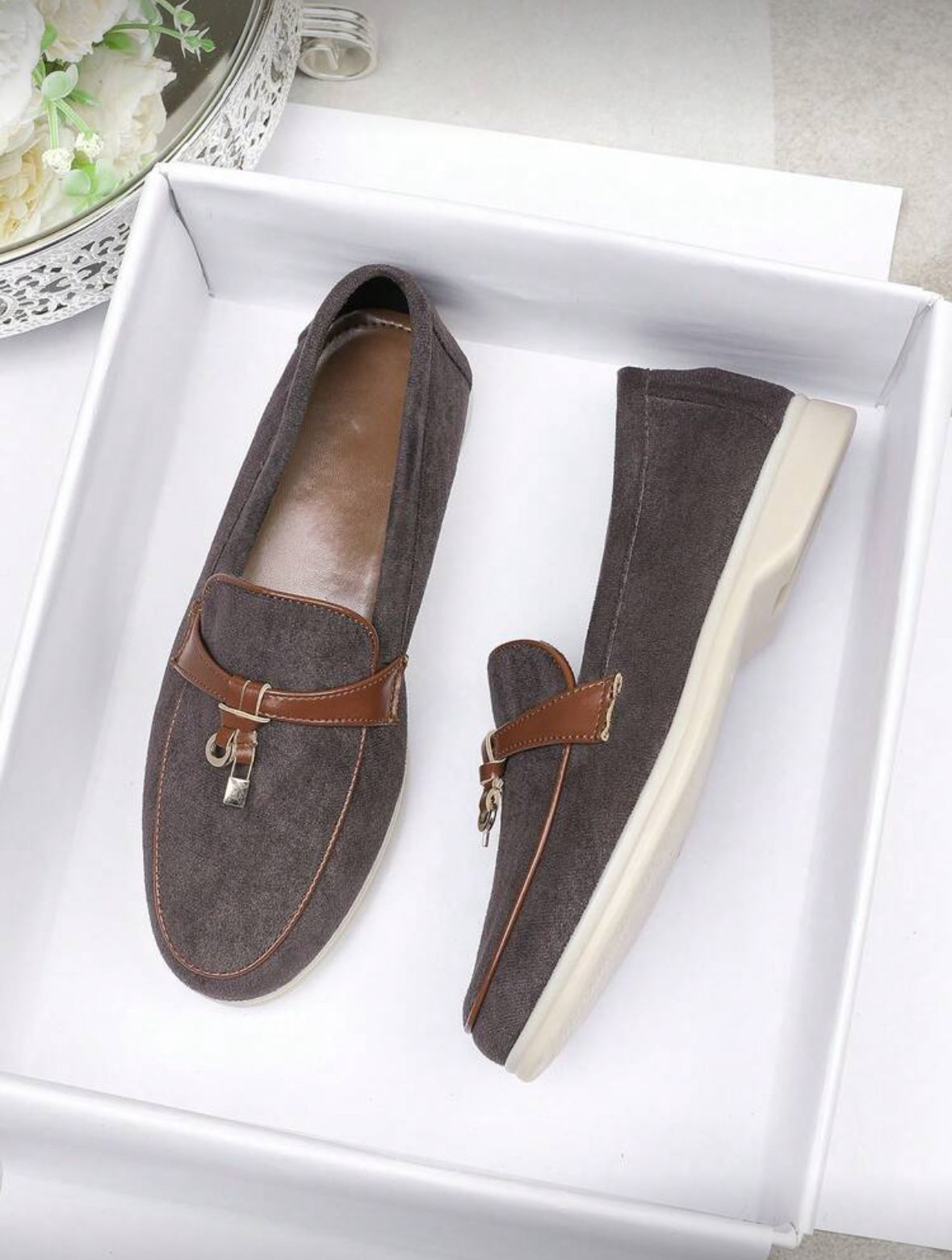 Loafer vert (Marron fonçé)