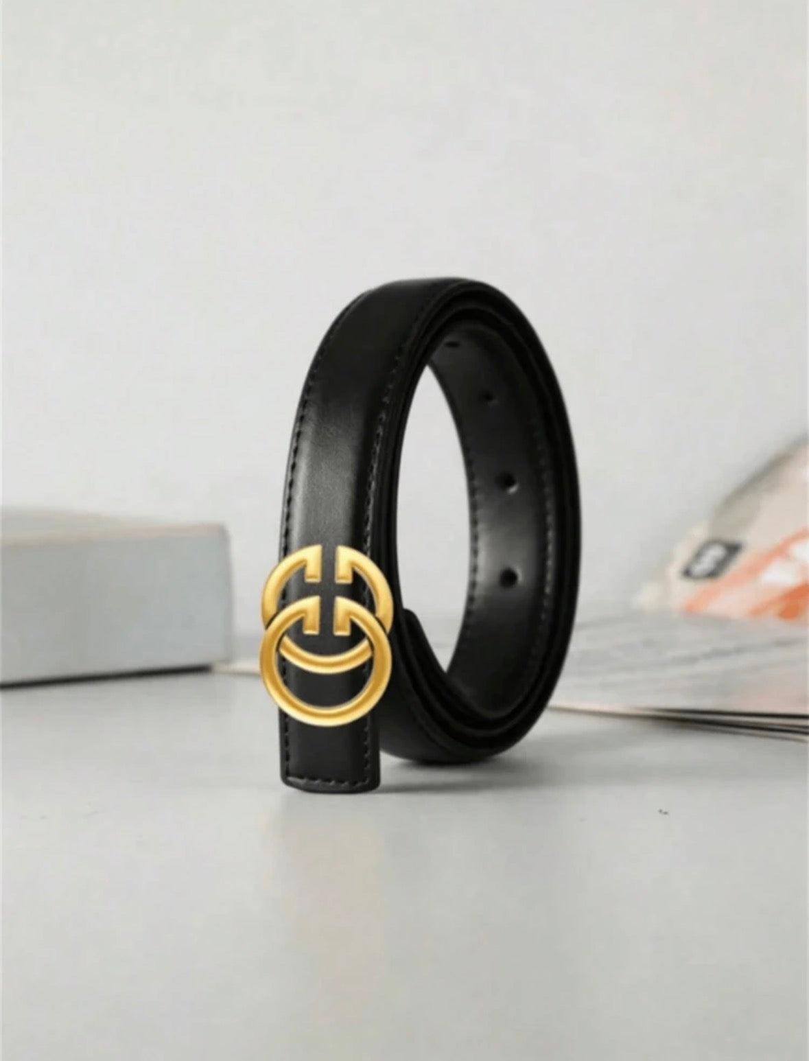 Ceinture en cuir - Business Black