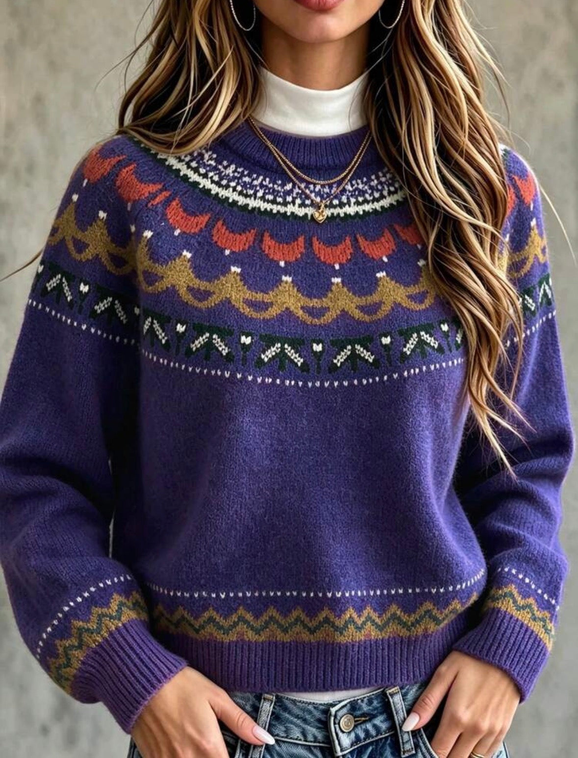 Pull ample - Violet