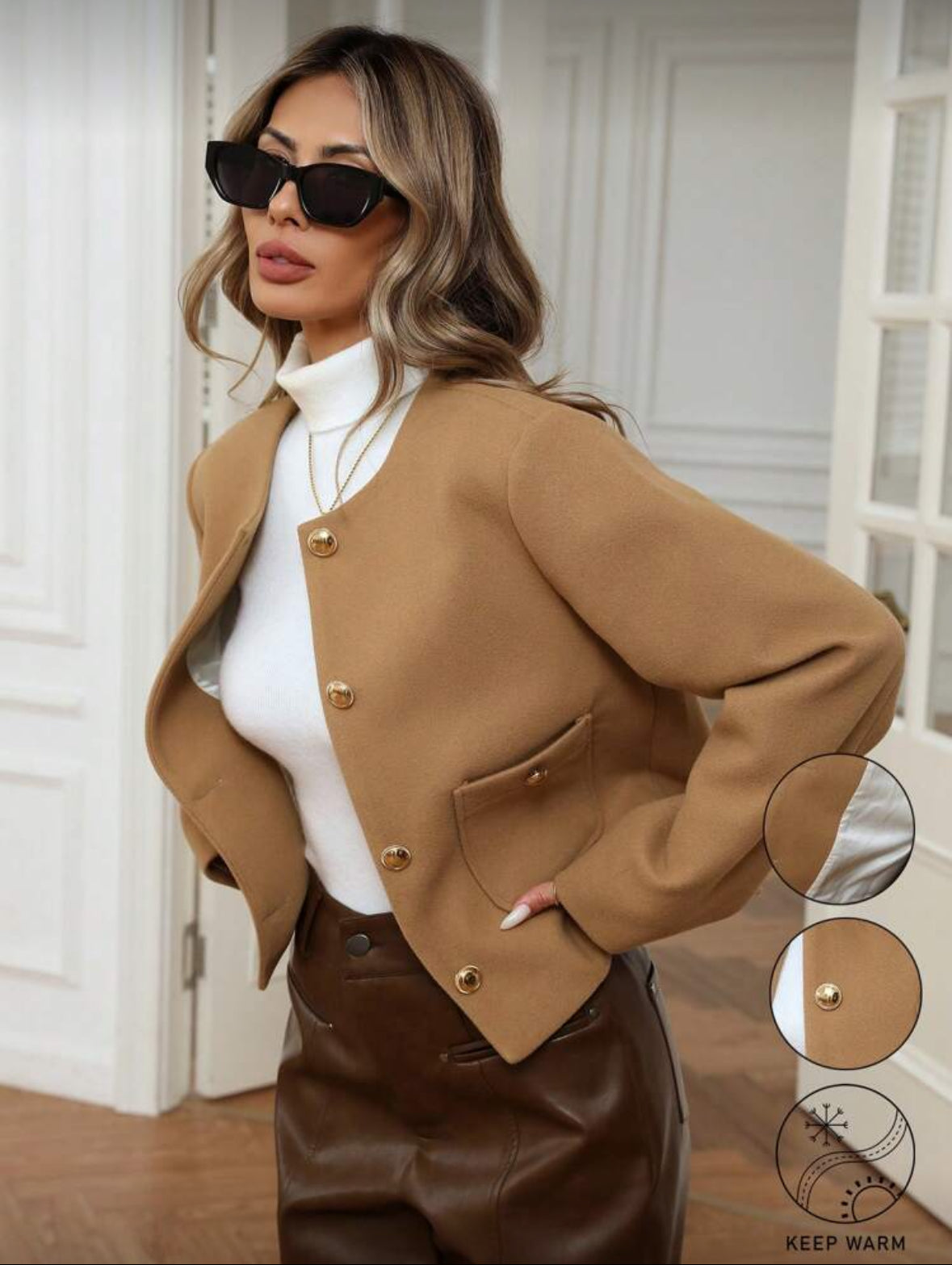 Veste courte minimaliste