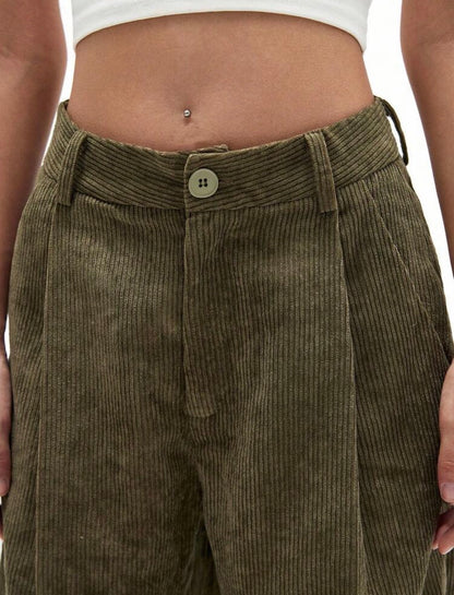 Pantalon velours - Vert