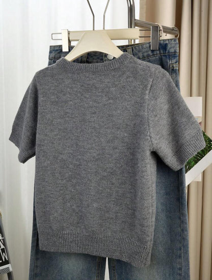 Gilet gris boutonné H