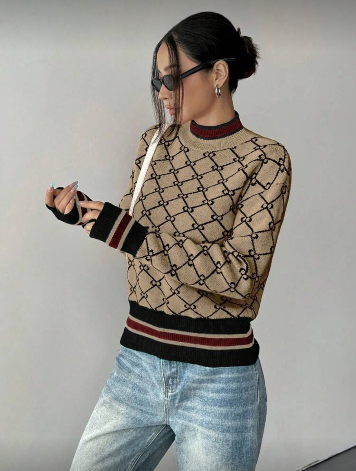 Pull en maille col rond