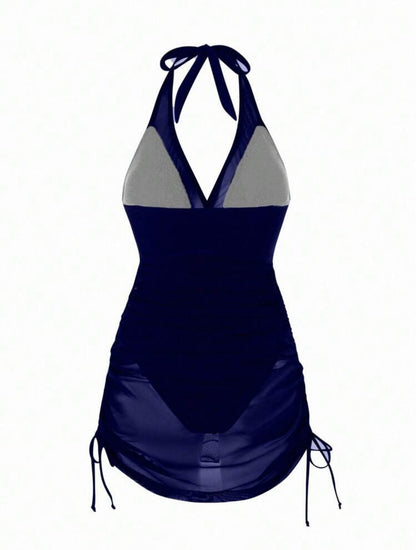 Maillot de bain  Robe texturée (Blu)