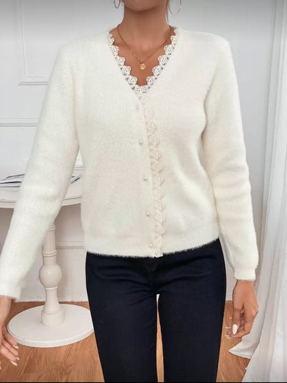 Cardigan tricoté moelleux