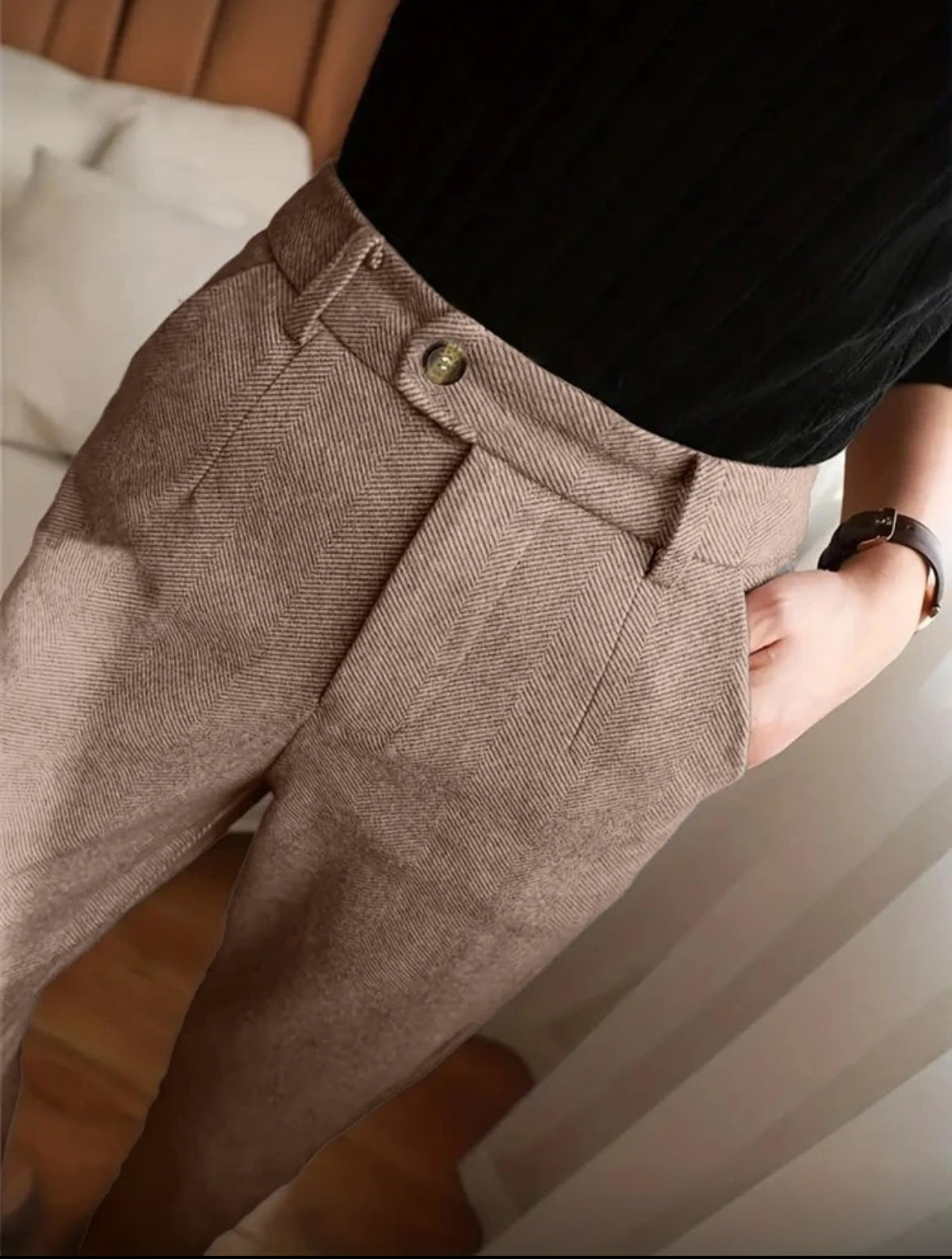 Pantalon à jambe droite