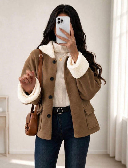Veste courte en mélange de laine