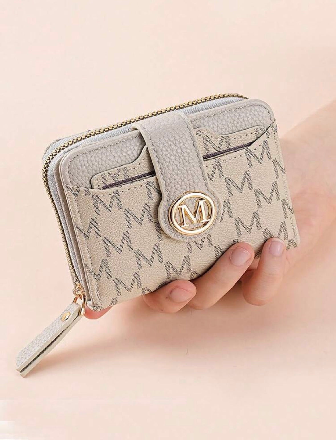 Portefeuille compacte - Beige