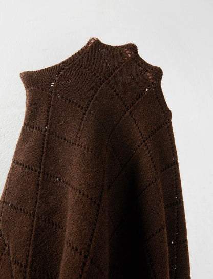 Tricot col V -  Losanges