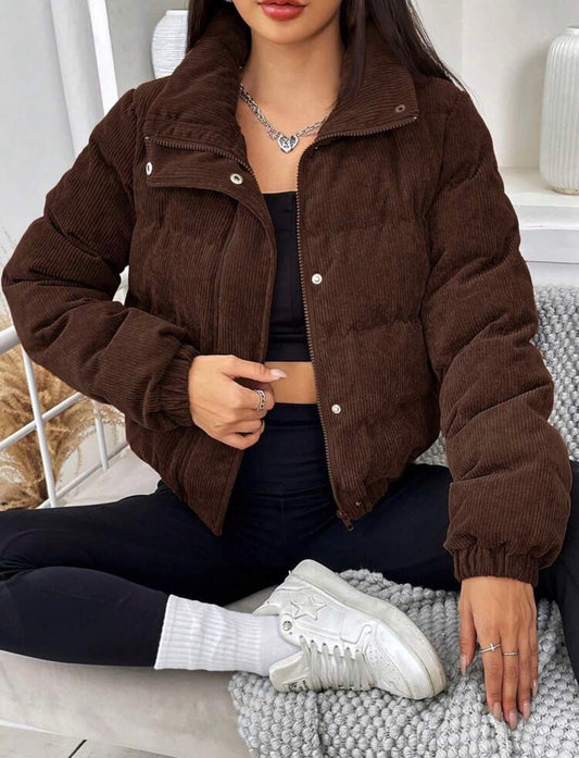 Manteau en velours - Marron café