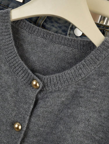 Gilet gris boutonné H