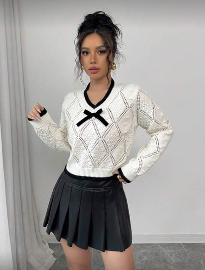 Pull décolleté en V