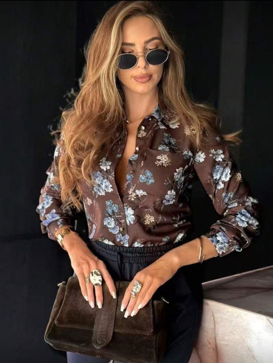 Chemise à manches longues floral